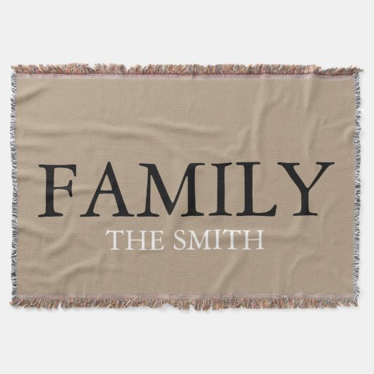 バープ素朴ファミリーモノグラム スローブランケット (正面)