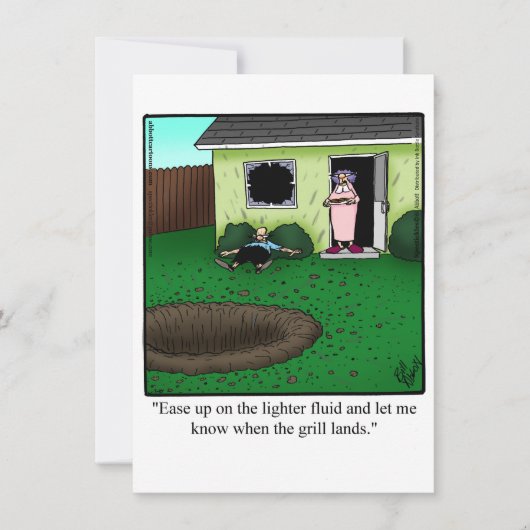 バーベおもしろいキューパーティの招待状 招待状 (正面)