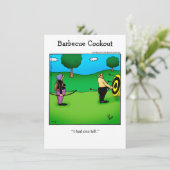 バーベおもしろいキューパーティの招待状「斑点」 招待状 (スタンド正面)