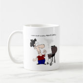 バーベおもしろいキューBBQクックアウト引用文漫画調理師 コーヒーマグカップ (左)