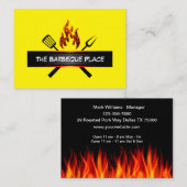 バーベカッコいいキューレストランとグリル名刺 名刺 (正面/裏面)