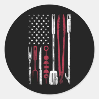 バーベキューおもしろいスモーク米国国旗Bbqツールの7月4日 ラウンドシール