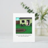 バーベキューおもしろいパーティの招待状はがき インビテーションポストカード (スタンド正面)