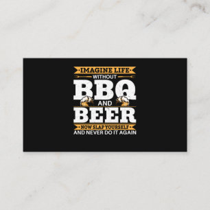 バーベキューおもしろいミート喫煙メンズBBQグリル 名刺