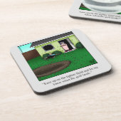 バーベキューおもしろいユーモアコースターセット コースター (左側)