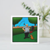 バーベキューおもしろい招待状眼鏡 招待状 (スタンド正面)