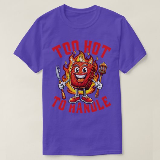 バーベキューが手に負えない Tシャツ (デザイン正面)