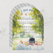 バーベキューでエンゲージメント・セレブレーションしよう 招待状 (正面/裏面)