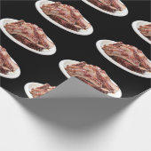 バーベキューで料理されたベビーの背部肋骨 ラッピングペーパー (角)
