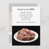 バーベキューで料理されたベビーの背部肋骨 招待状 (正面/裏面)