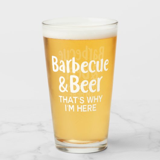 バーベキューとビールだから来たんだ タンブラーグラス (ドリンク裏面)