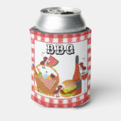 バーベキューと食べ物とアリクールー 缶クーラー (缶裏面)