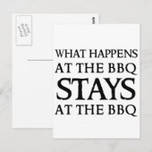 バーベキューにとどまる ポストカード (正面/裏面)