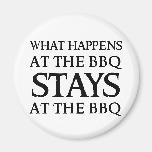 バーベキューにとどまる マグネット (正面)