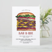 バーベキューに巨大バーガー招待 招待状 (スタンド正面)