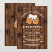 バーベキューのお祝いに乾杯！誕生日パーティーの招待状 招待状 (正面/裏面)