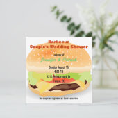 バーベキューのテーマのカップルのウェディングシャワーの招待状 招待状 (スタンド正面)