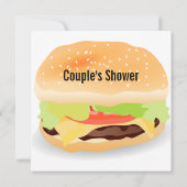 バーベキューのテーマのカップルのウェディングシャワーの招待状 招待状 (裏面)