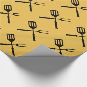 バーベキューのバーベキューBBQ Barby Barbiesのグリル ラッピングペーパー (角)