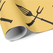 バーベキューのバーベキューBBQ Barby Barbiesのグリル ラッピングペーパー (ロールコーナー)