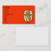 バーベキューのホットドッグのソーセージ 名刺 (正面/裏面)