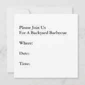 バーベキューの世紀半ばのスタイルのGoogieのレトロの招待状 招待状 (裏面)