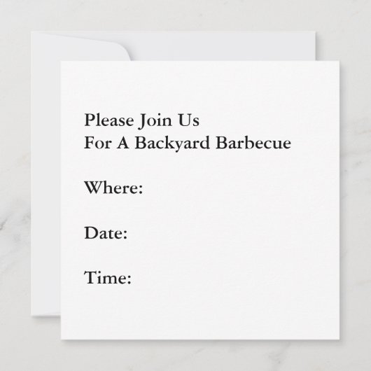 バーベキューの世紀半ばのスタイルのGoogieのレトロの招待状 招待状 (裏面)