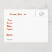 バーベキューの招待状-私達を結合して下さい! インビテーションポストカード (裏面)