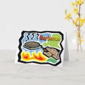 バーベキューの挨拶状 カード (黄色い花)