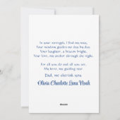 バーベキューの水彩画を描くかわいい父と息子 シーズンカード (裏面)