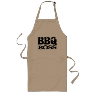 バーベキューの熱狂者のためのBBQのボスのエプロン ロングエプロン