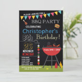 バーベキューの誕生日パーティー招待状 招待状 (スタンド正面)