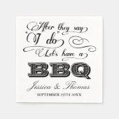 バーベキューをしようって言われたら! スタンダードカクテルナプキン (正面)