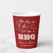 バーベキューをしようって言われたら!ポスト結婚の 紙コップ (裏面)