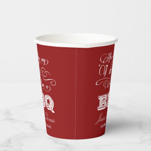 バーベキューをしようって言われたら！ポスト結婚の 紙コップ (右)