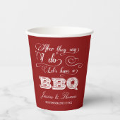 バーベキューをしようって言われたら!ポスト結婚の 紙コップ (正面)
