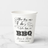 バーベキューをしようって言われたら!ポスト結婚の 紙コップ (裏面)