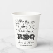 バーベキューをしようって言われたら!ポスト結婚の 紙コップ (正面)