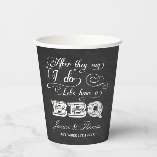 バーベキューをしようって言われたら！ポスト結婚の 紙コップ (正面)