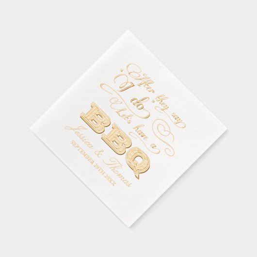 バーベキューをしようって言われたら！ 箔ナプキン (右)