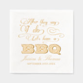 バーベキューをしようって言われたら! 箔ナプキン (正面)