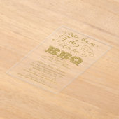 バーベキューをしようって言われる前に！ アクリル招待状 (レイダウン)