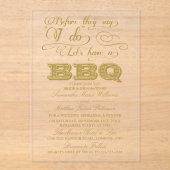 バーベキューをしようって言われる前に！ アクリル招待状 (正面)