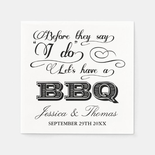 バーベキューをしようって言われる前に！ スタンダードカクテルナプキン (正面)