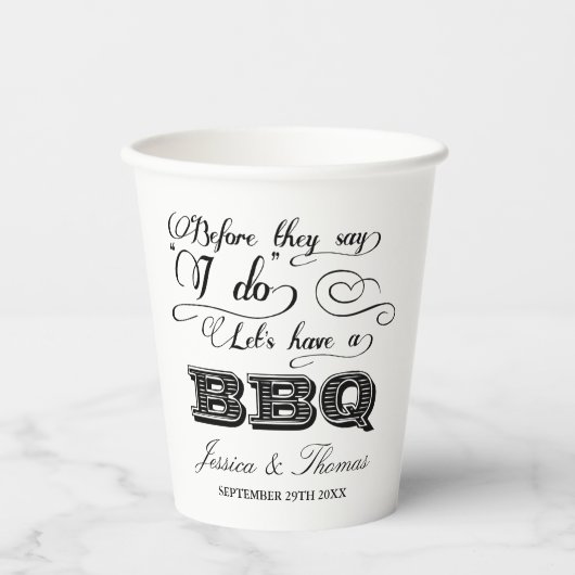 バーベキューをしようって言われる前に！プレ結婚ス 紙コップ (正面)