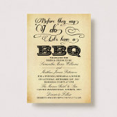 バーベキューをしようって言われる前に！-ヴィンテージ 招待状