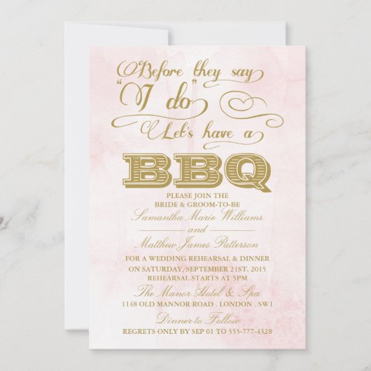 バーベキューをしようって言われる前に！ 招待状 (正面)
