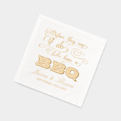 バーベキューをしようって言われる前に! 箔ナプキン (左)