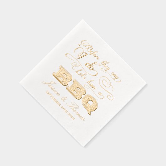 バーベキューをしようって言われる前に！ 箔ナプキン (右)