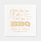 バーベキューをしようって言われる前に! 箔ナプキン (正面)